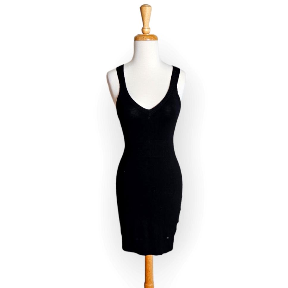 Guess Black Bodycon Dress Size Large